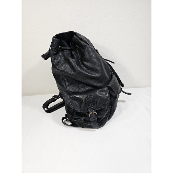 VTG 1996 Wilson\'s Genuine Leather Backpack ~Large Capacity~Black main image 10